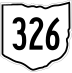 State Route 326 marker