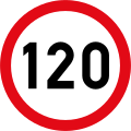 Speed limit of 120 km/h