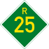 Provincial route R25 shield