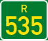 Regional route R535 shield