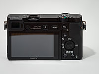 Sony Alpha ILCE-6000 APS-C-frame camera, rear view