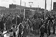 Opening of the extension of tram line 13 from Slotermeer to Geuzenveld ; October 12, 1974.