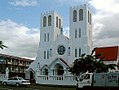 Mulivai Cathedral, Apia (Catholic), Samoa. The earthquake-damaged Cathedral has now been demolished.