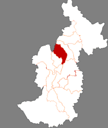 Location of Wuying District in Yichun