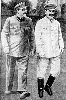 Stalin with Kaganovich in the 1930s