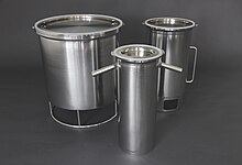 Stainless steel beta container