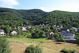 A general view from the promontory of the Collegiate church of Bédouès