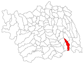 Location in Bacău County