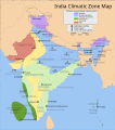 Climatic map of India; this would perfectly be a part of the climate subsection in the geography section