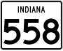 State Road 558 marker