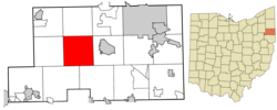 Location of Ellsworth Township in Mahoning County