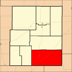 梅特菲尔德镇区在蔡斯县的位置