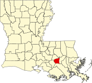 Map of Louisiana highlighting St. James Parish.svg