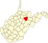 标示出巴伯县位置的地图