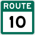 Route 10 marker