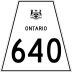 Highway 640 marker
