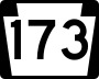 Pennsylvania Route 173 marker