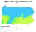 Image 37Köppen climate types in Pennsylvania (from Pennsylvania)