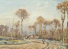 Camille Pissarro, The Road to Versailles, Louveciennes: Morning Frost, 1871