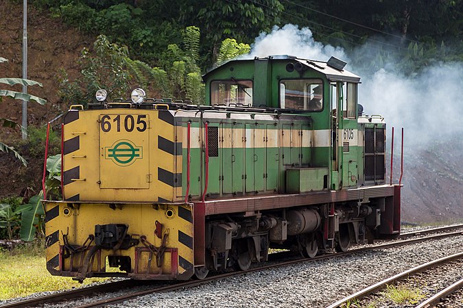 马来西亚沙巴州铁路的6105号柴油机车。