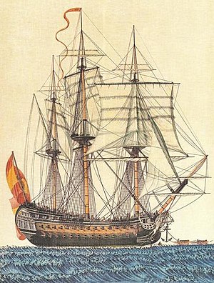 Spanish ship of the Line San Telmo by Alejo Berlinguero, Madrid Naval Museum