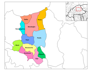 Ziga Department location in the province