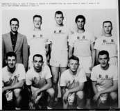 A team photograph of the 1954 University of Cincinnati freshman baseball team.