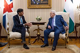 Rishi Sunak and Mahmoud Abbas, 20 October 2023