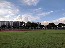 广东第二师范学院(花都校区)操场西北角一景