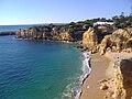 View to the west from the cliffs above Praia do Castelo.