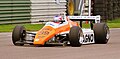 A 1982 Arrows A5 Formula One car, being shaken down during a test session at Mallory Park