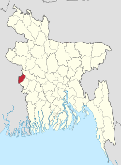 Location of Meherpur District in Bangladesh