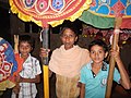 Children enjoying festival