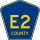 County Road E2 marker