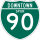Interstate 90 Downtown Spur marker