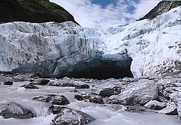 Fox River emerging from the glacier terminus