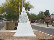 Guadalupe Veterans Monument in the Avenida del Yaqui.