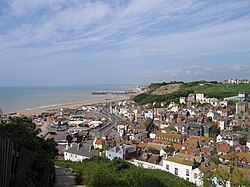 View of Hastings Old Town from the East Hill