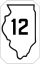 Illinois Route 12 marker