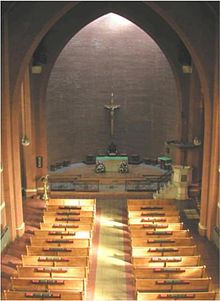 Nave of church, facing east