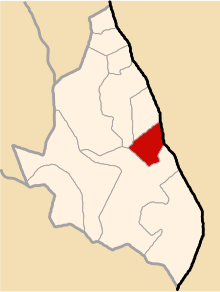 Location of Santiago de Paucaray in the Sucre province