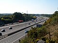 M20 motorway near Maidstone, England, showing separated local and express lanes