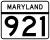 Maryland Route 921 marker