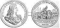Medal struck to commemorate the Battle of the Boyne (Robert Chambers, p. 8, July 1832)[59]