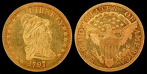 Obverse and reverse of a half eagle