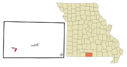 Location of Sundown, Missouri
