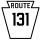 Pennsylvania Route 131 marker