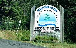 Welcome sign along Highway 17