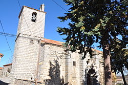 Bell tower of the parish church of San Juan Bautista, San Juan del Olmo, Ávila