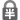 A symbolic representation of a padlock, dark grey in color with a grey shackle.
